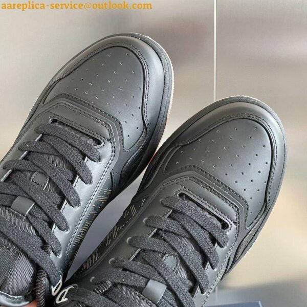 Replica Dior Men's B27 World Tour Sneakers In Black Leather 15