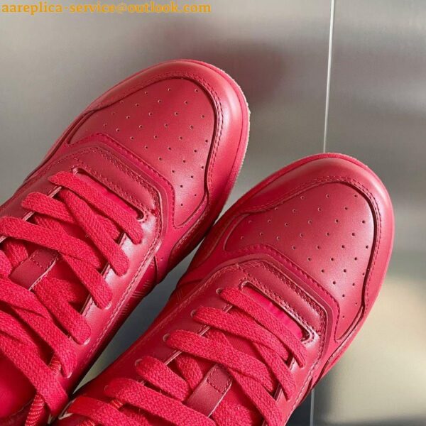 Replica Dior Men's B27 World Tour Sneakers In Red Leather 9