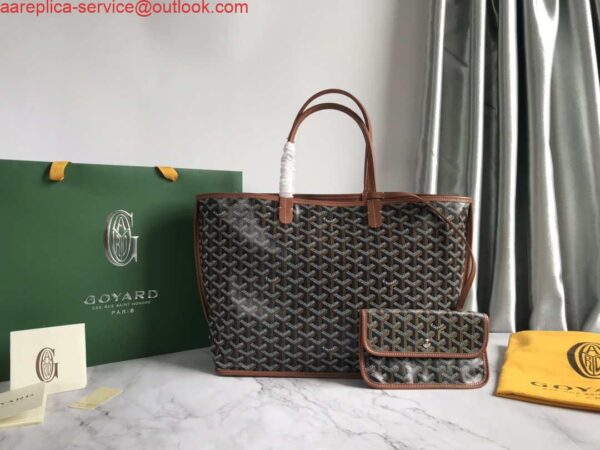 Replica Goyard GMLTY01CL03P Saint Louis GM Bag Black with Brown