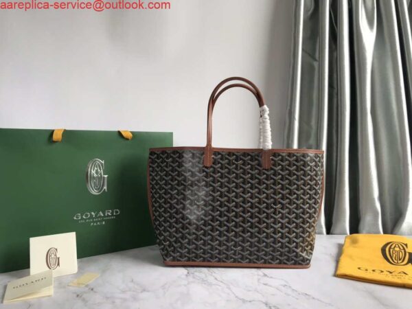 Replica Goyard GMLTY01CL03P Saint Louis GM Bag Black with Brown 3