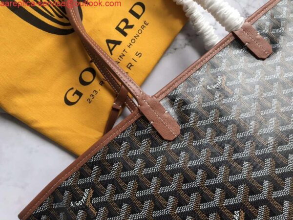 Replica Goyard GMLTY01CL03P Saint Louis GM Bag Black with Brown 5