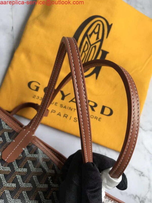 Replica Goyard GMLTY01CL03P Saint Louis GM Bag Black with Brown 6