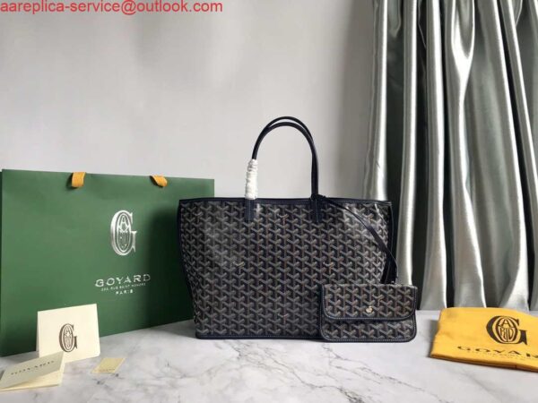 Replica Goyard GMLTY01CL03P Saint Louis GM Bag Brown with Navy Blue 3