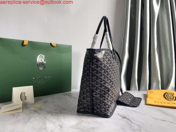 Replica Goyard GMLTY01CL03P Saint Louis GM Bag Brown with Navy Blue 4