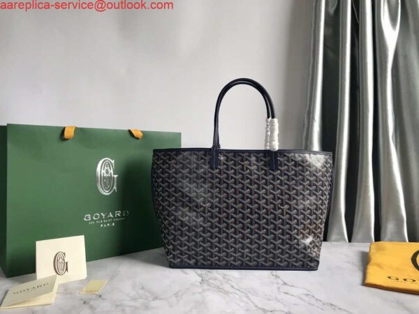 Replica Goyard GMLTY01CL03P Saint Louis GM Bag Brown with Navy Blue 5