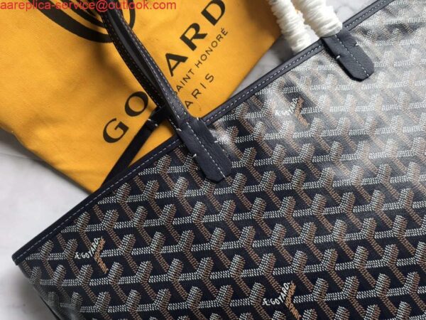 Replica Goyard GMLTY01CL03P Saint Louis GM Bag Brown with Navy Blue 7