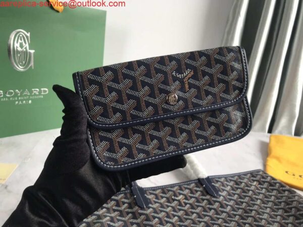 Replica Goyard GMLTY01CL03P Saint Louis GM Bag Brown with Navy Blue 9