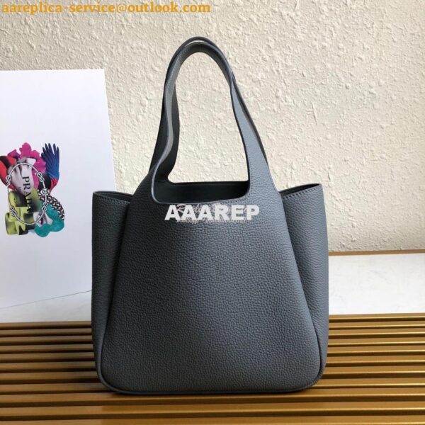 Replica Prada Leather Handbag 1BG335 Dark Grey 11