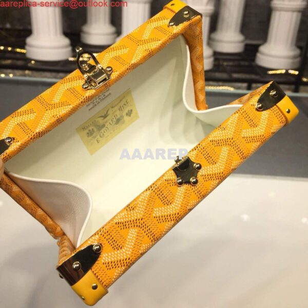 Replica Goyard MINA08PMLTY01CL01P Minaudière Trunk Bag Yellow 7