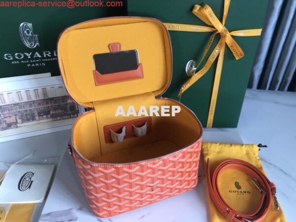 Replica Goyard MUSEVAPMLTY01CL03P Muse Vanity Case PM Bag Orange Red 7