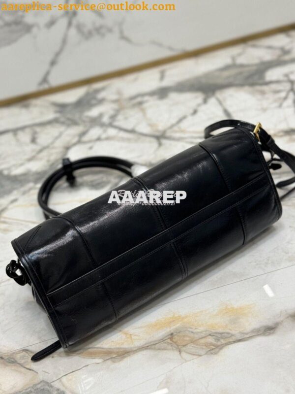 Replica Prada Medium leather shoulder bag 1BA426 Black 9