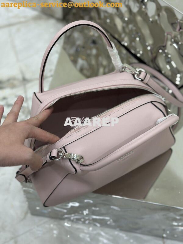 Replica Prada Medium Leather Supernova Handbag 1BA365 Alabaster Pink 9