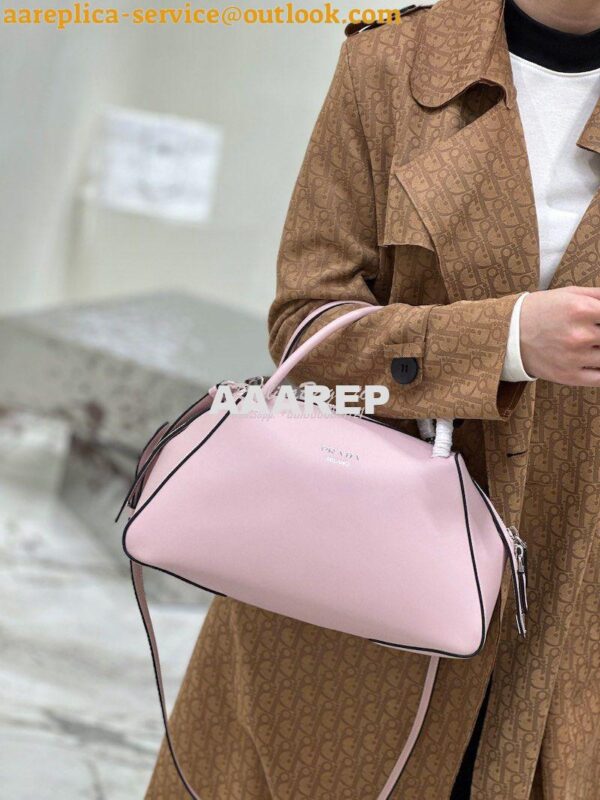 Replica Prada Medium Leather Supernova Handbag 1BA365 Alabaster Pink 11