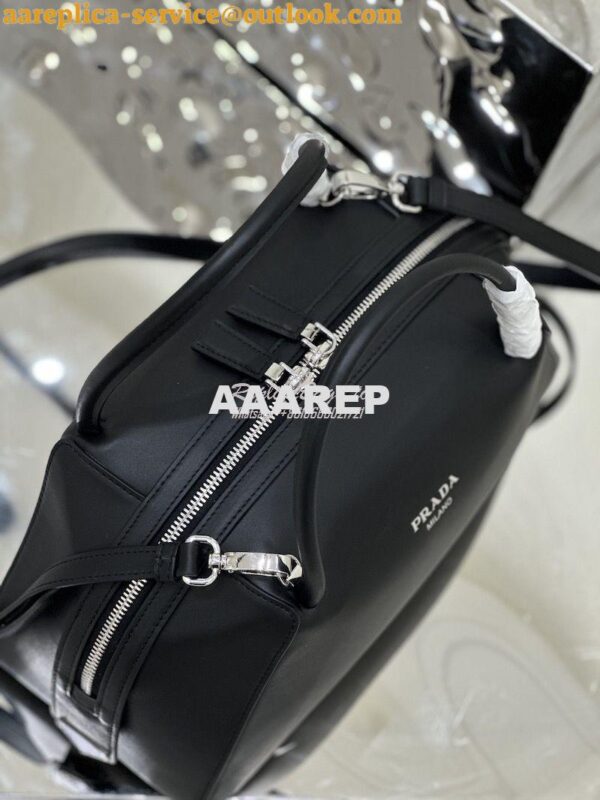 Replica Prada Medium Leather Supernova Handbag 1BA365 Black 6
