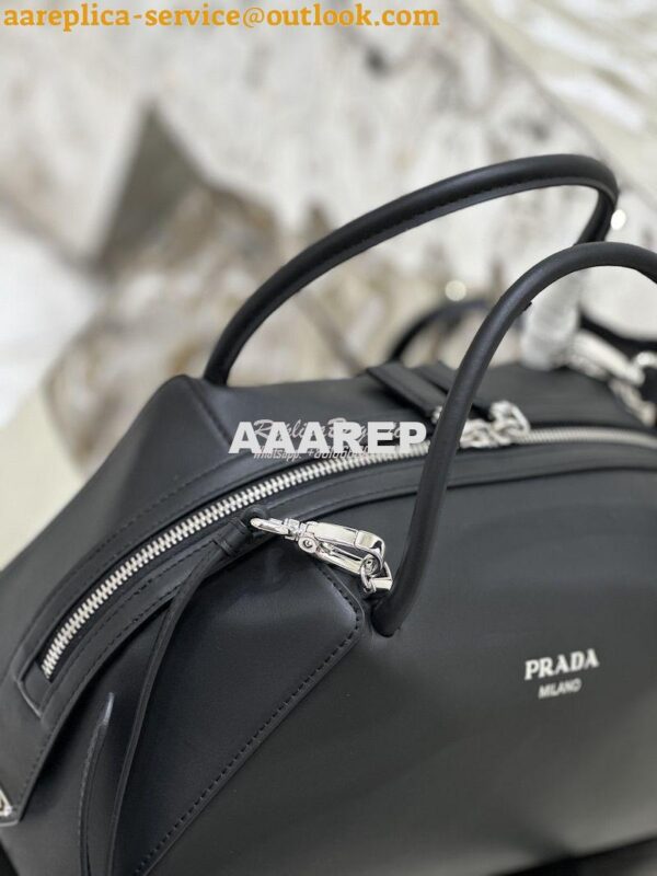 Replica Prada Medium Leather Supernova Handbag 1BA365 Black 8
