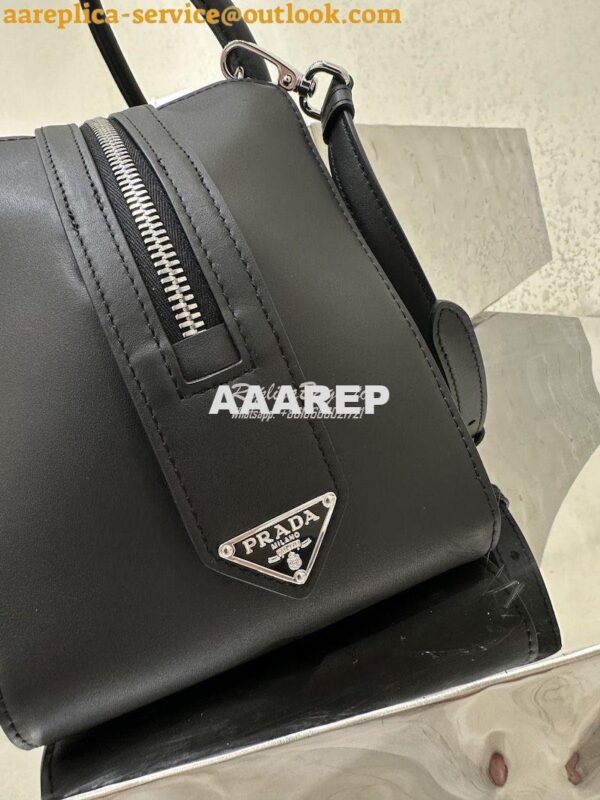 Replica Prada Medium Leather Supernova Handbag 1BA365 Black 10