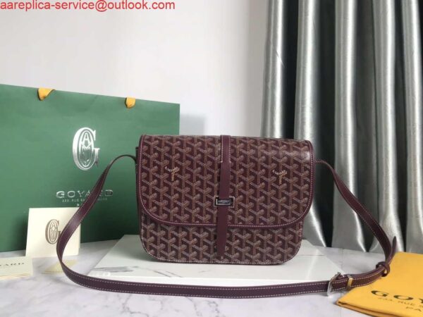 Replica Goyard 2MMLTY01CL01P Belvedere MM Bag GY020183 Wine Red