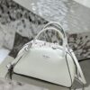Replica Prada Medium Leather Symbole Bag With Topstitching 1BA378 Blac 2