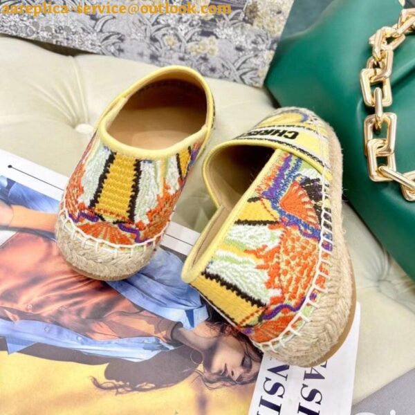 Replica Dior Granville Espadrilles In Lights Embroidered Cotton 6