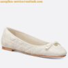 Replica Dior Ballerina Flats in Nude Quilted Cannage Calfskin