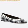 Replica Dior J'Adior Embroidered Ballet Flats In Black Technical Canvas 2