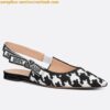 Replica Dior J'Adior Slingback Ballerina Flats In Black Mesh Cannage Embroidery 2