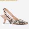 Replica Dior J'Adior Slingback Pumps 65mm In Pink Toile de Jouy Voyage Motif