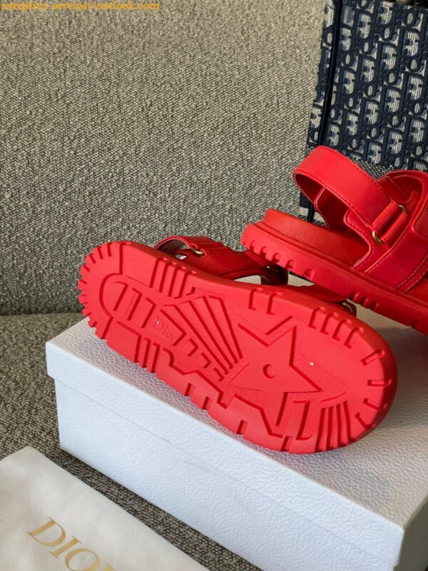 Replica Dior DiorAct Sandals In Red Lambskin 10