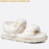 Replica Dior DiorAct Sandals In White Lambskin