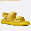 Replica Dior Dioract Sandals In White Shearling