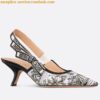 Replica Dior J'Adior Slingback Pumps 65mm In White Patent Calfskin