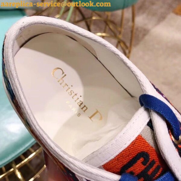 Replica Dior Walk'n'Dior Sneakers In Multicolor Embroidered Canvas 3