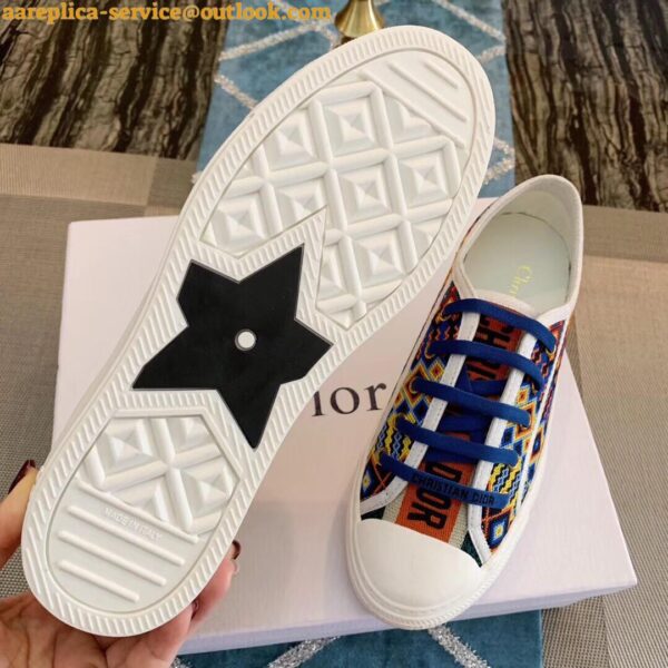 Replica Dior Walk'n'Dior Sneakers In Multicolor Embroidered Canvas 7