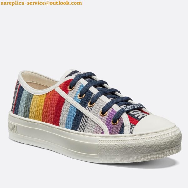 Replica Dior Walk'n'Dior Sneakers In Multicolours Embroidered Canvas 8