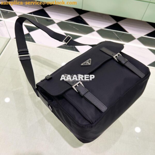 Replica Prada Medium Nylon Shoulder Bag 1BD671 Black 3