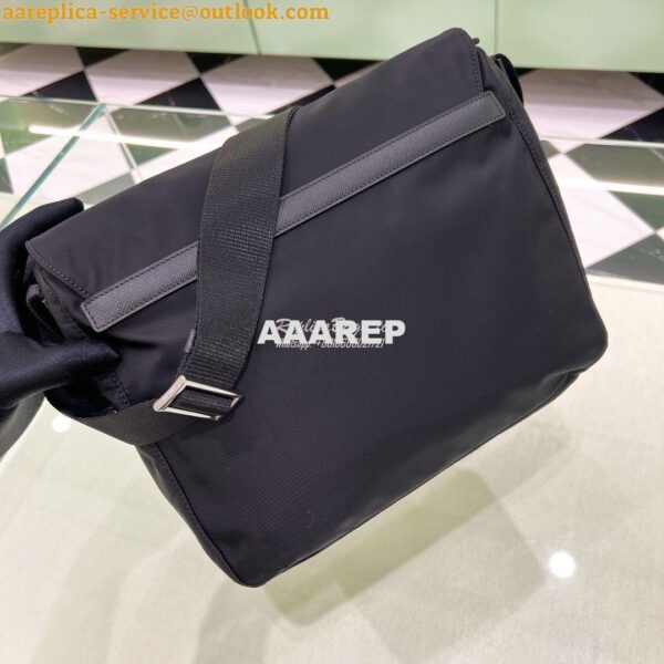 Replica Prada Medium Nylon Shoulder Bag 1BD671 Black 5