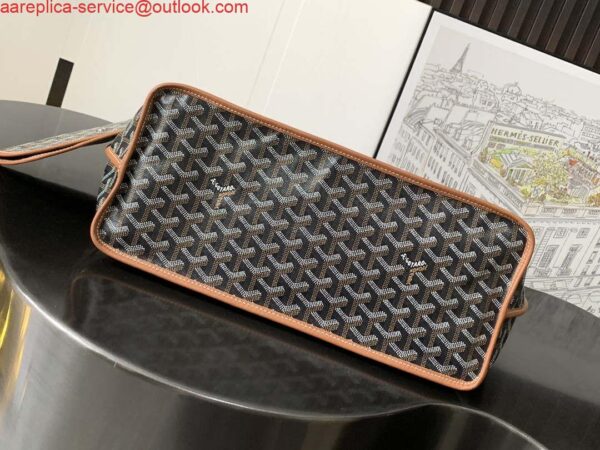 Replica Goyard ANJOUSPMLCG03TY01P Anjou PM Bag Black and Tan 6