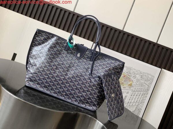 Replica Goyard ANJOUSPMLCG03TY01P Anjou PM Bag Navy Blue 3