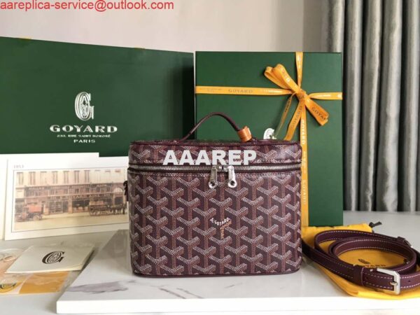 Replica Goyard MUSEVAPMLTY01CL03P Muse Vanity Case PM Bag Wine Red 3