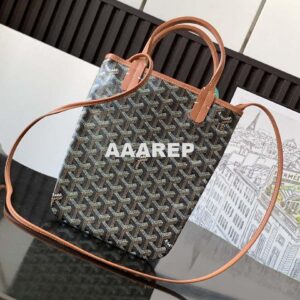 Replica Goyard POICLAPMLTY11CL61P Poitiers Claire Voie Bag Black &Brown 2