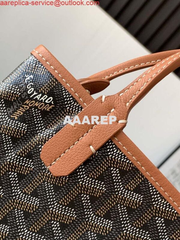 Replica Goyard POICLAPMLTY11CL61P Poitiers Claire Voie Bag Black &Brown 5