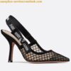 Replica Dior J'Adior Slingback Pumps 100mm In Black Patent Calfskin 2