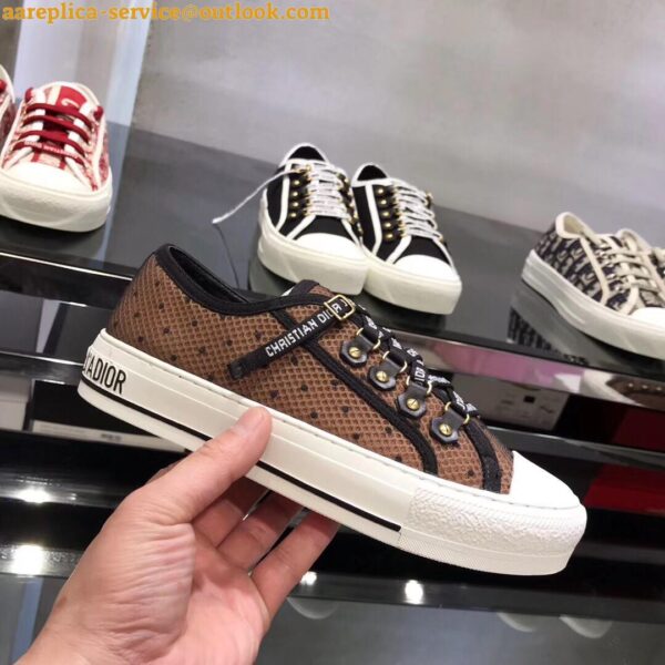 Replica Dior Walk'n'Dior Sneakers In Plumetis And Nude Mesh 6