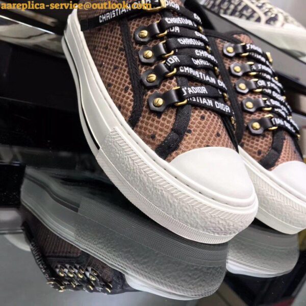 Replica Dior Walk'n'Dior Sneakers In Plumetis And Nude Mesh 7