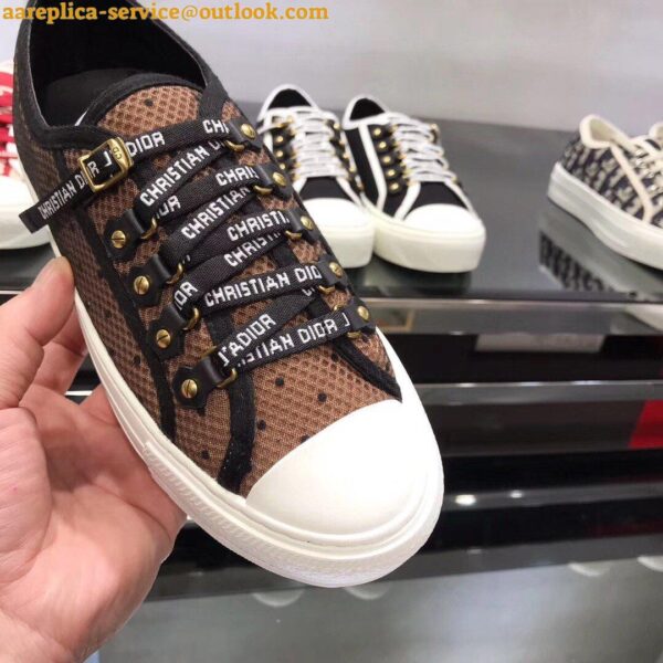 Replica Dior Walk'n'Dior Sneakers In Plumetis And Nude Mesh 8