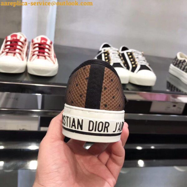 Replica Dior Walk'n'Dior Sneakers In Plumetis And Nude Mesh 9