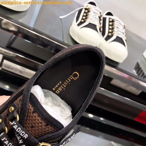 Replica Dior Walk'n'Dior Sneakers In Plumetis And Nude Mesh 11