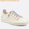 Replica Dior Walk'n'Dior Sneakers In White Cotton Canvas 2