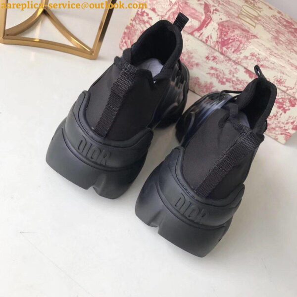 Replica Dior D-Connect Sneakers In Black Technical Fabric 8