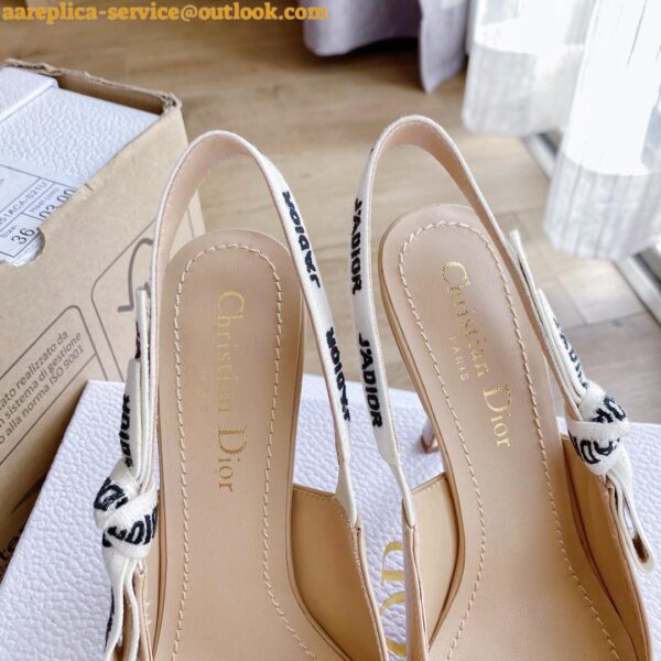 Replica Dior J'Adior Slingback Pumps 100mm In Nude Patent Calfskin 10